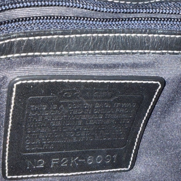 Vintage Y2K Authentic Coach Rare Black Signature Hamptons Hobo Bag EUC - Picture 9 of 11